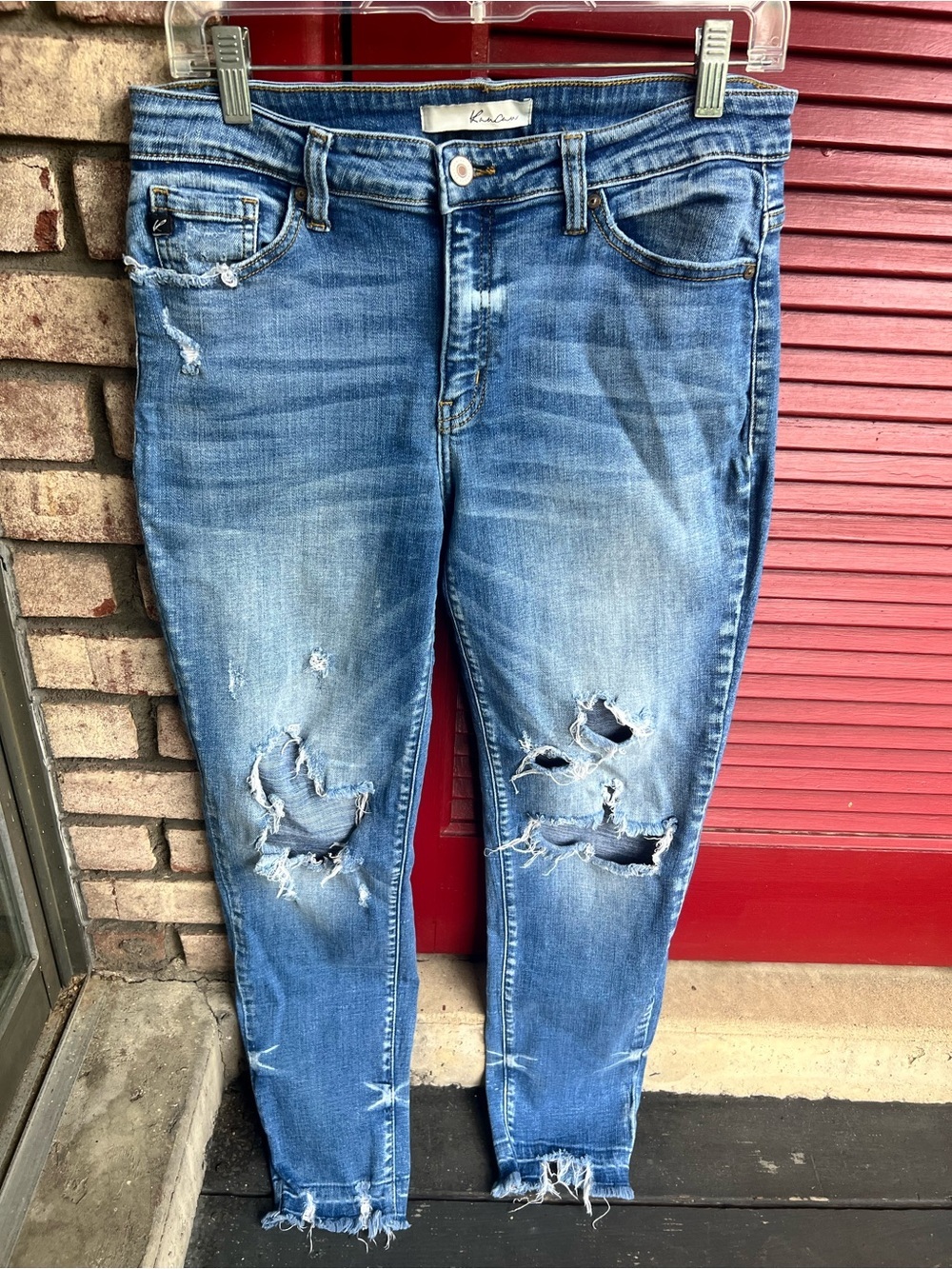 KanCan High Rise Distressed Skinny Jeans Size 7/27
